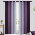 thumbnail image 1 of Yakamok Purple Curtain for Bedroom/Living Room Blackout,Ombre Curtains Grommet Light Blocking Room Darkening Window Drapes 2 Panels,52x84 inches, 1 of 6