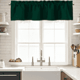 thumbnail image 1 of Yakamok Rod Pocket Room Darkening Thermal Insulated Valance Small Window Curtains for Basement/Living Room (Dark Green,52 X 18 Inch,1 Panel)), 1 of 7