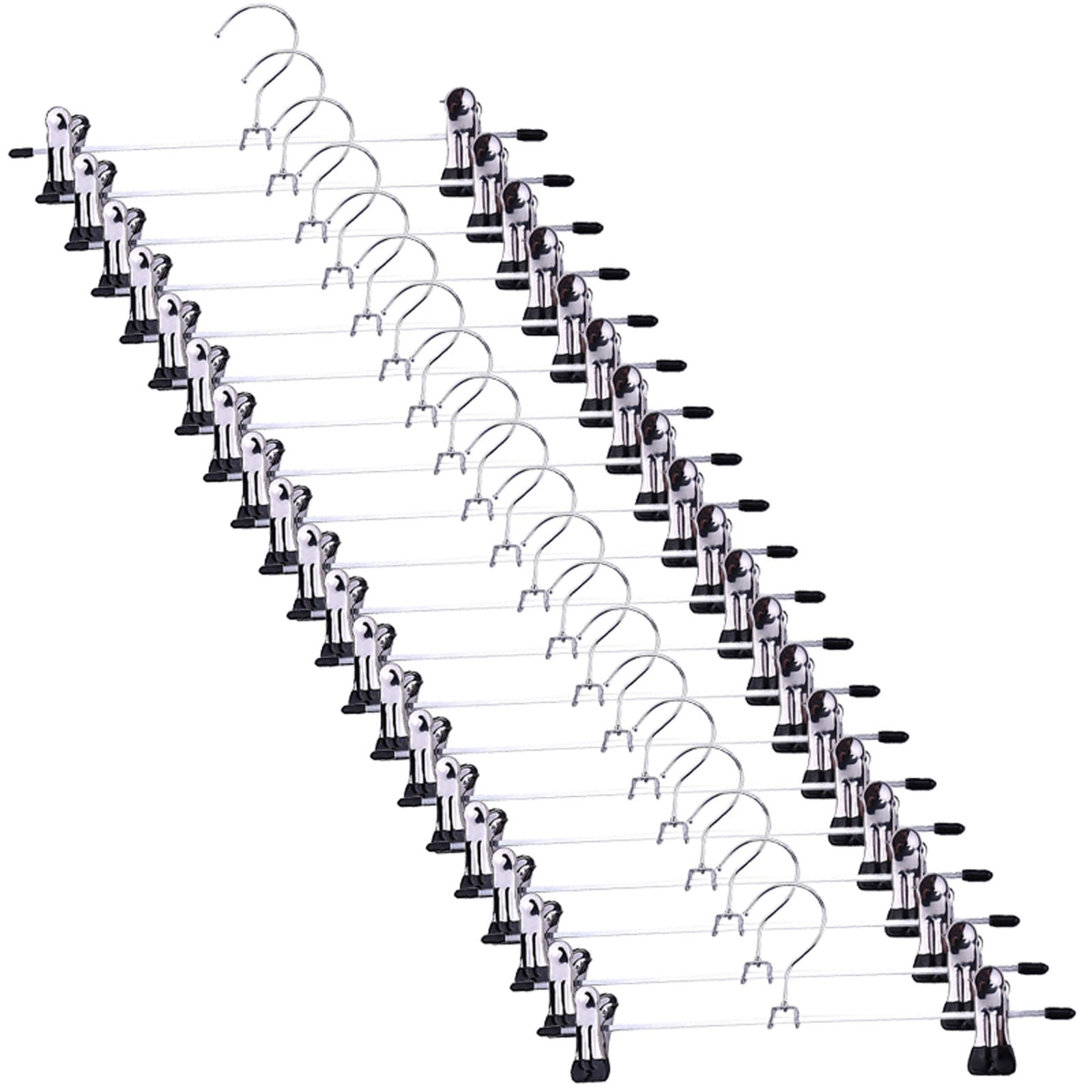 Yakbaofuo 20 Pack Pants Hangers Space Saving Inch Non Slip Stainless
