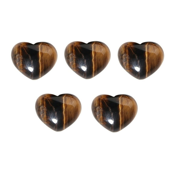 Yakbaofuo Decorative Stones Natural Heart Shaped Polished Heart Shaped Gem Rose Quartz Amethyst All Kinds Of Healing Palm Love Gem Set Bulk Energy Balance Meditation 18mm