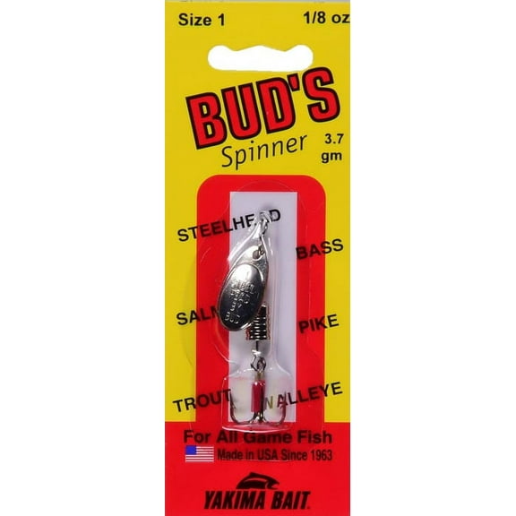 Yakima Bait Bud's Spinner Sz 1 Nickel