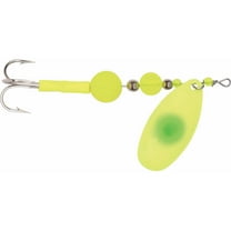 Yakima Bait Flash Glo Casting Spinner, 1/2 oz, Chartreuse Green Dot