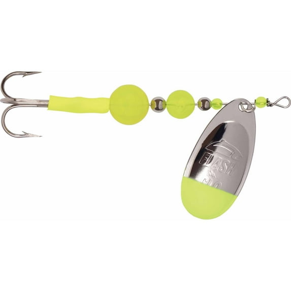 Yakima Bait Flash Glo Casting Spinner, 1/2 oz, Nickel Chartreuse