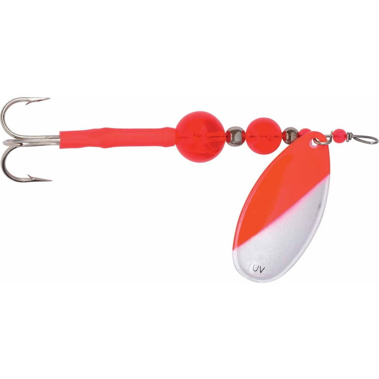 Yakima Bait Flash Glo Casting Spinner, 3/8 oz, Red and White