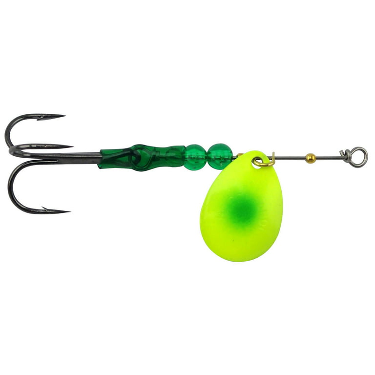 Hildebrandt Spinner Chartreuse Green Dot Candy Back; 3 1/2 in.