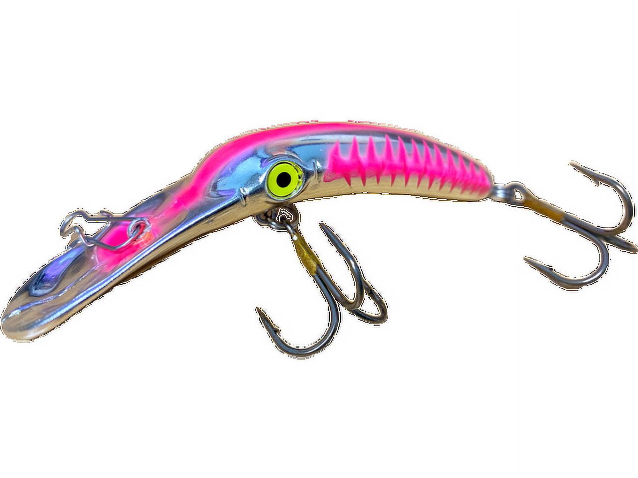 Yakima Bait Mag Lip Nickel Fluorescent Pink Herring