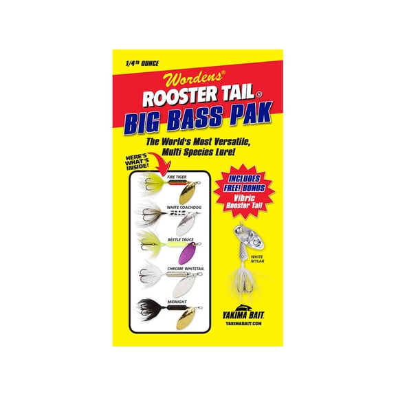 Yakima Bait Original Rooster Tail Spinner Box Kit, 1/4oz