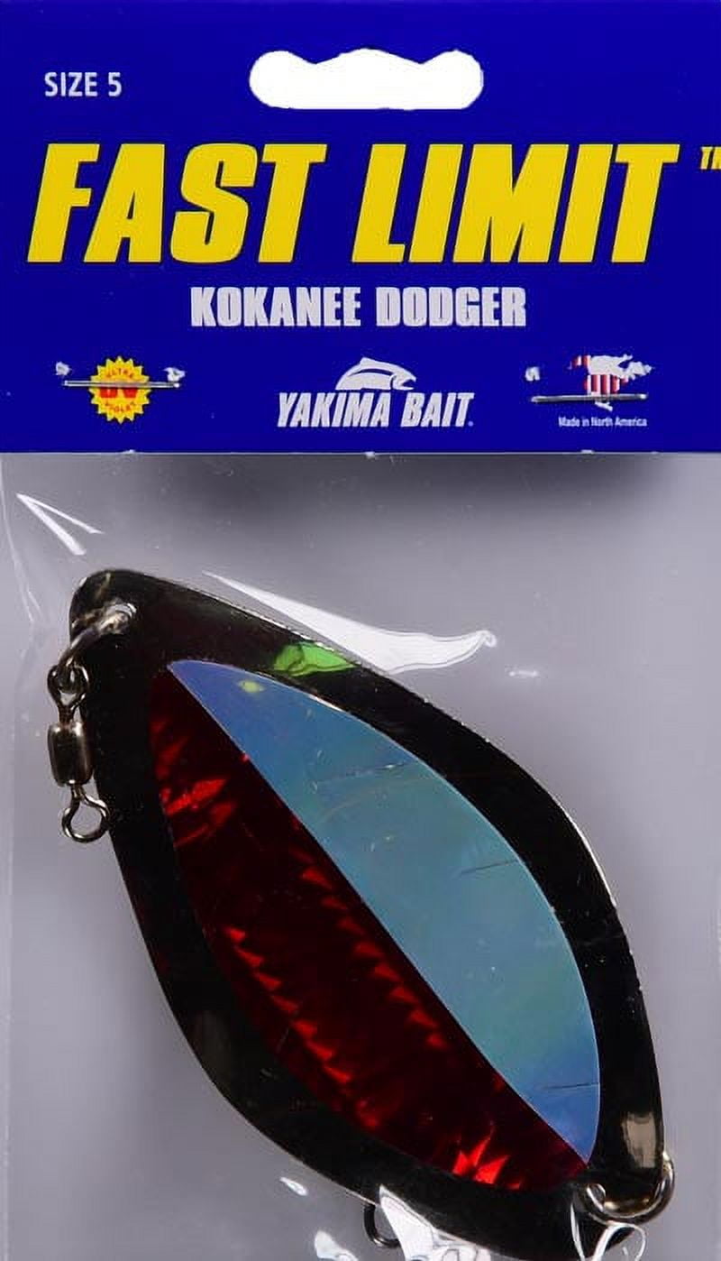 Yakima Bait Worden's Fast Limit 5" Kokanee Dodger Fishing Lure, Red & Pearl, 3850 R/P