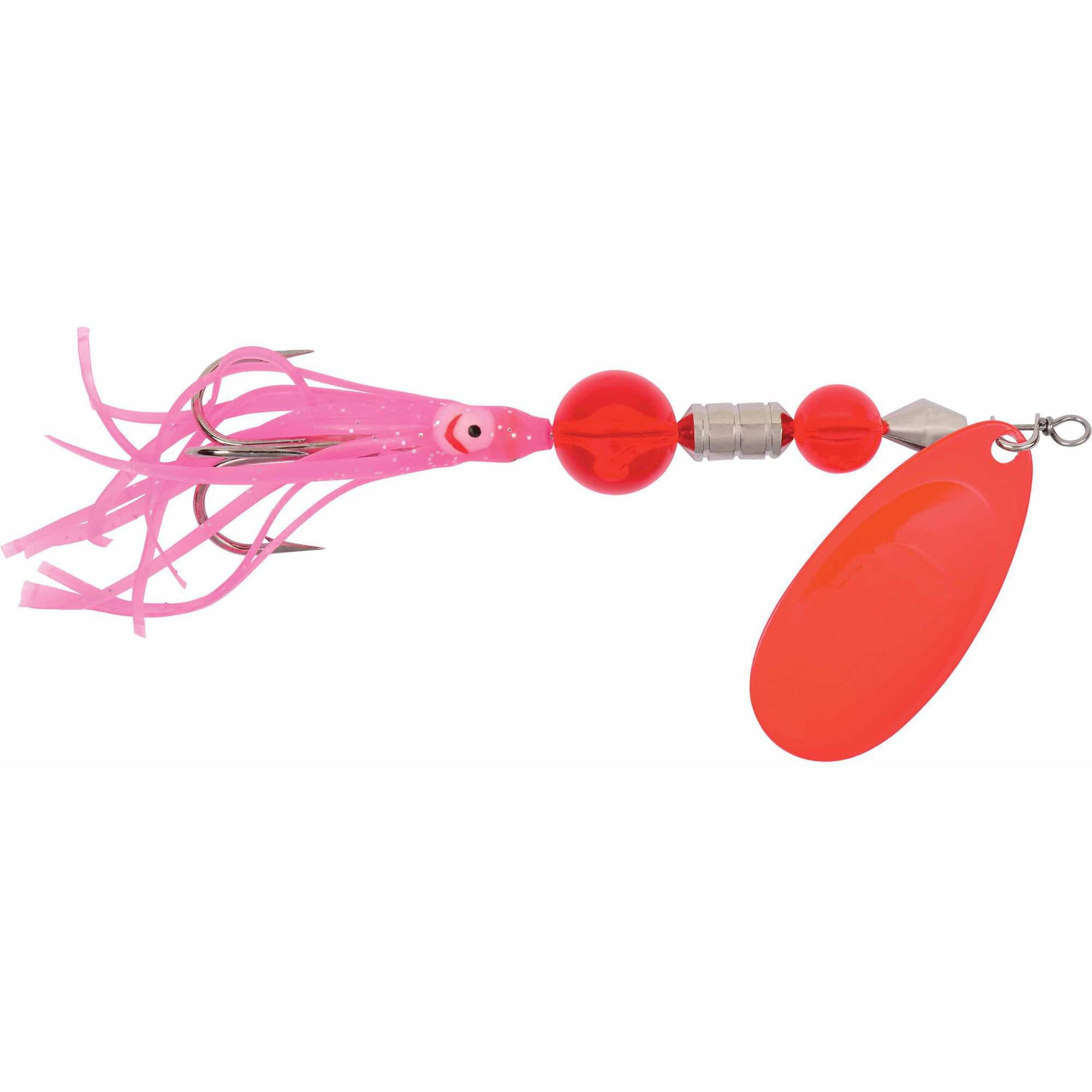 Yakima Bait Worden's Flash Glo 3 3/4" UV Casting Spinner, Fluorescent Red, 3/8 oz.