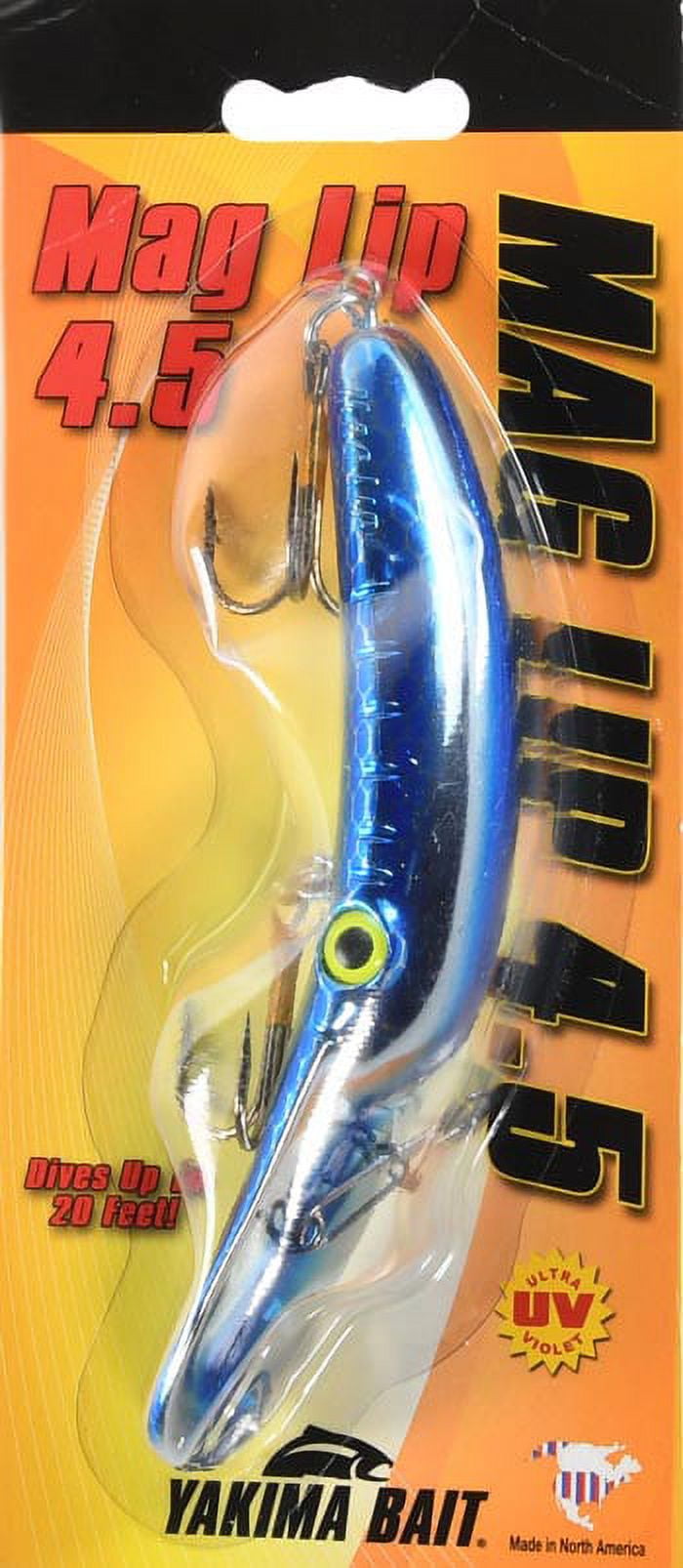 Yakima Bait Worden's Mag Lip 4.5" Fishing Lure, Metallic Silver & Blue Scale, 0.77 oz., 9601U MSBS