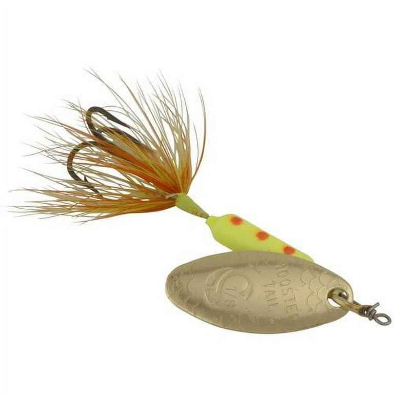 Yakima Bait Worden's Original Rooster Tail Fishing Lure, Clown, 1/8 oz.,  Size 10, 208 CL