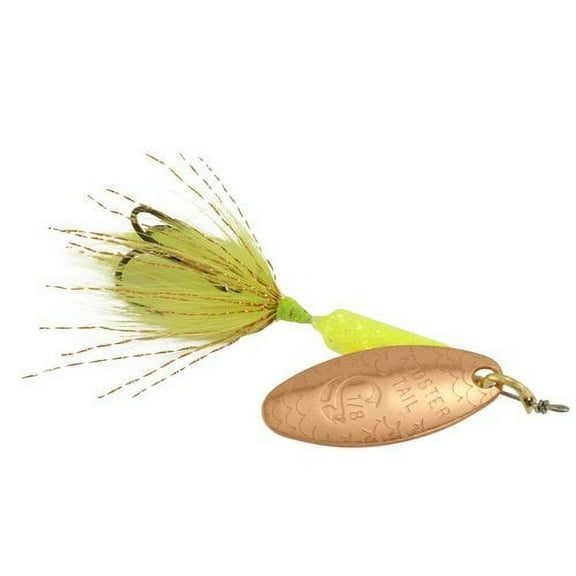 Yakima Bait Worden's Original Rooster Tail Fishing Lure, Copper Glitter Chartreuse, 1/8 oz., Size 10, 208 CGCHR