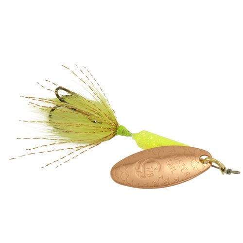 Yakima Bait Worden's Original Rooster Tail Fishing Lure, Copper Glitter  Chartreuse, 1/8 oz., Size 10, 208 CGCHR 