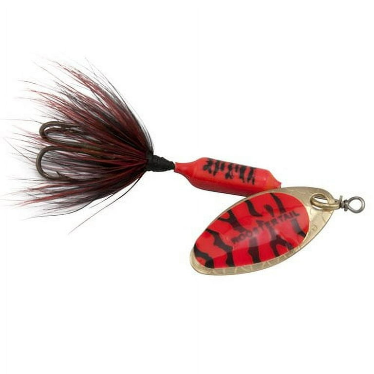 Yakima Bait Worden's Original Rooster Tail Fishing Lure, Fluorescent Red  Black Tiger, 1/16 oz., Size 12, 206 FRBT 