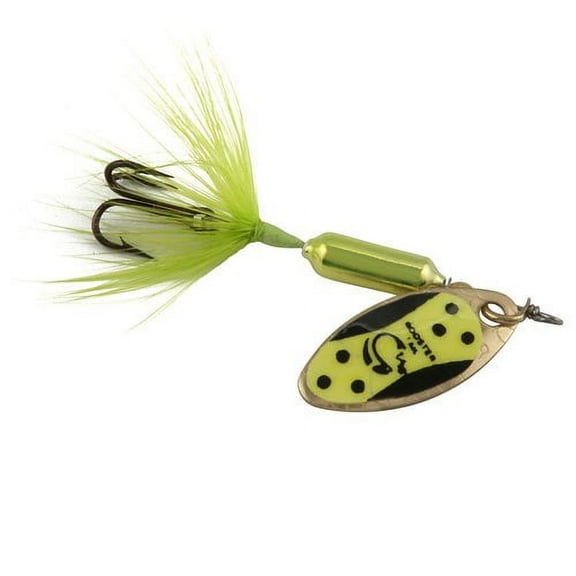 Yakima Bait Worden's Original Rooster Tail Fishing Lure, Metallic Chartreuse & Tux, 1/16 oz., Size 12, 206 MCHR-TUX