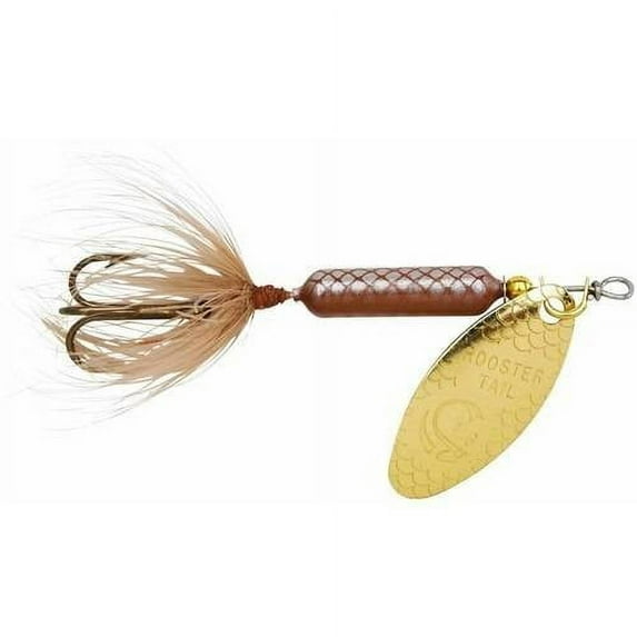 Yakima Bait Worden's Original Rooster Tail, Inline Spinnerbait Fishing Lure, Brown, 1/6 oz.