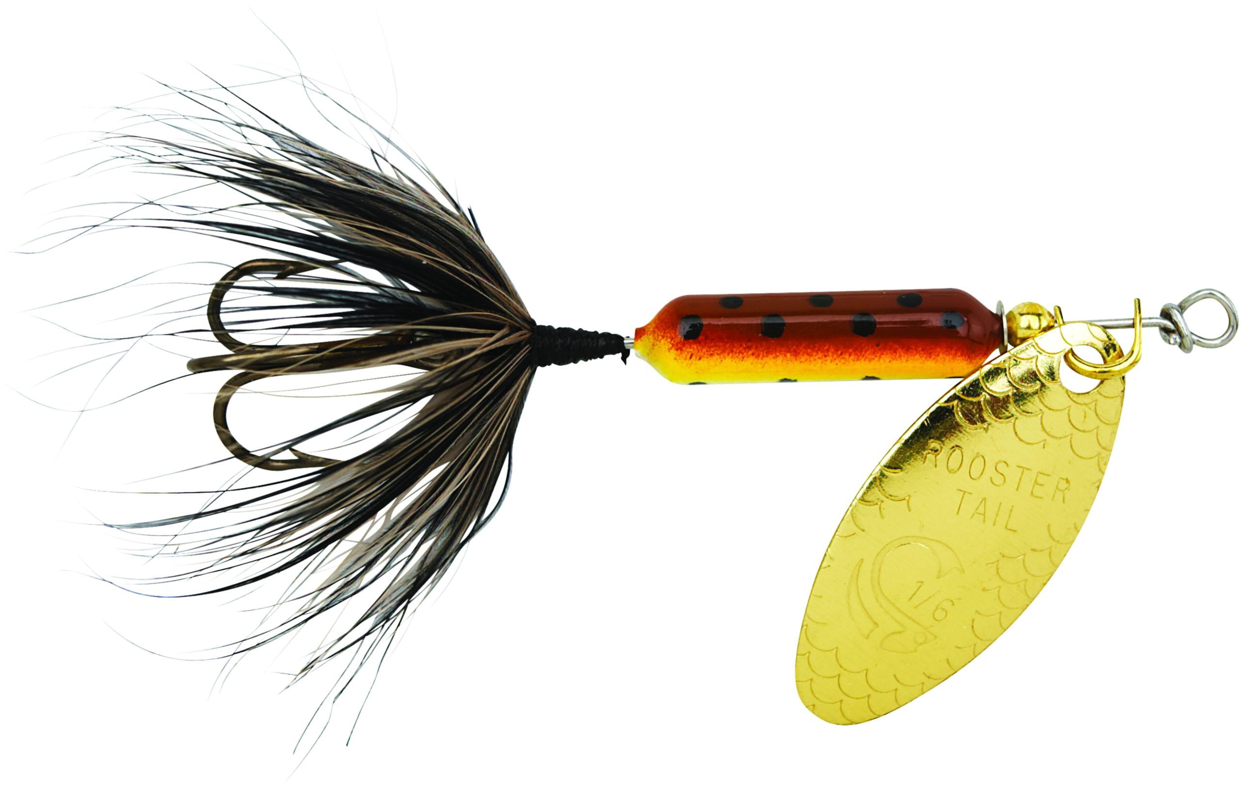 Yakima Bait Wordens 208-CTBRTR Rooster Tail in-Line Spinner, 2 1/4, 1/8  oz, Copper Tinsel Brown Trout