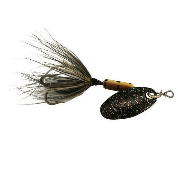 Yakima Bait Worden's Original Rooster Tail, Inline Spinnerbait Fishing Lure, Brown Trout Glitter Blade, 1/24 oz.