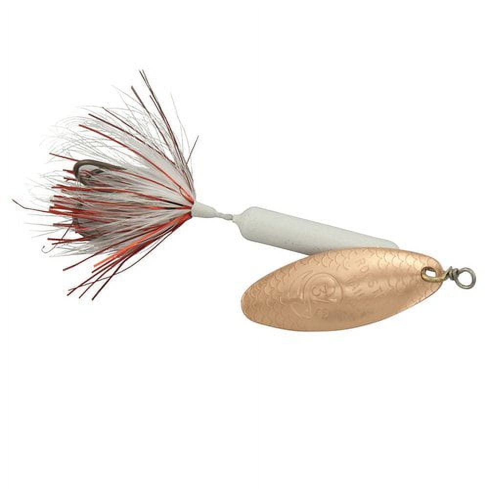 Yakima Bait Worden's Original Rooster Tail, Inline Spinnerbait Fishing Lure, Copper Tinsel & Glitter White, 3/8 oz.