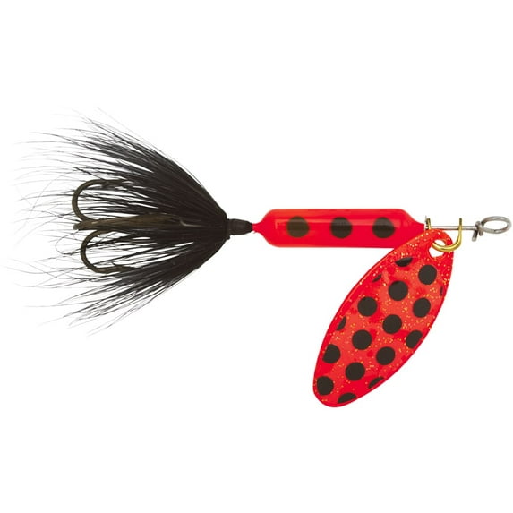 Yakima Bait Worden's Original Rooster Tail Lure, Flame Spot, 1/4 oz.