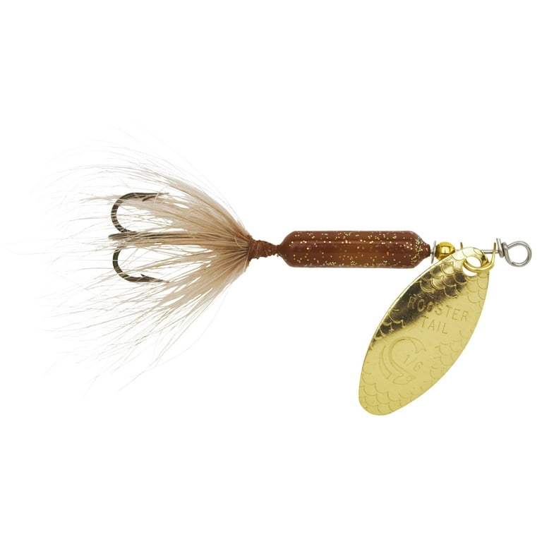 Yakima Bait Worden's Original Rooster Tail, Inline Spinnerbait Fishing  Lure, Glitter Brown, 1/8 oz.