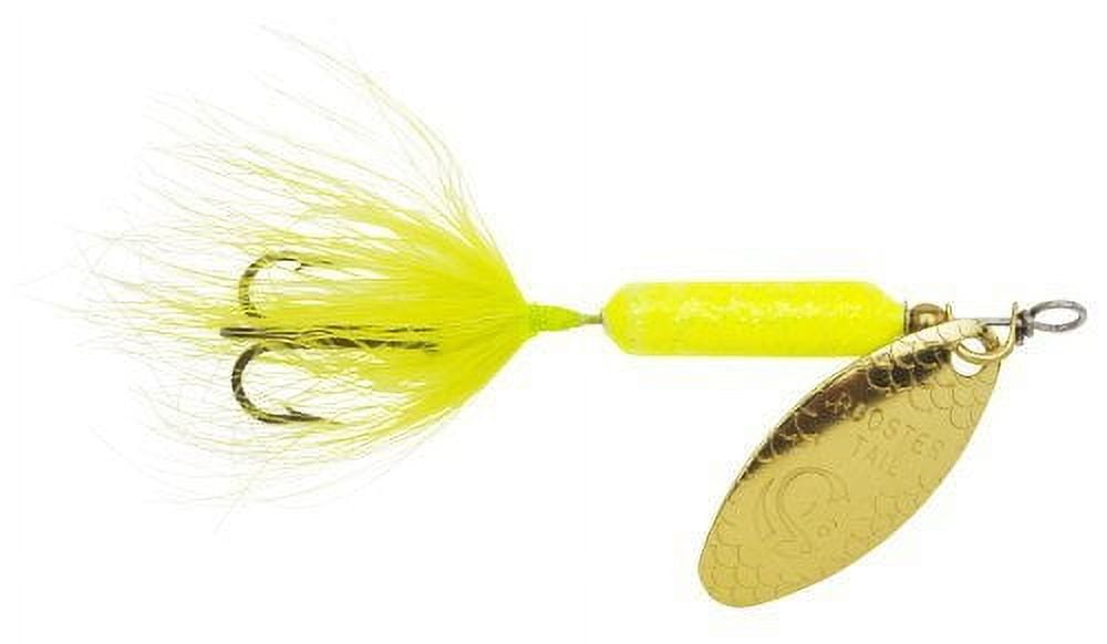 Yakima Bait Worden's Original Rooster Tail Fishing Lure, Glitter Chartreuse, 1/16 oz., Size 12, 206 GCHR