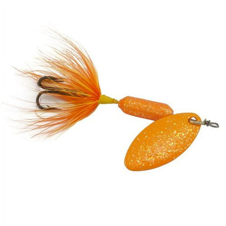 Yakima Bait Worden's Original Rooster Tail, Inline Spinnerbait Fishing  Lure, Glitter Orange, 1/16 oz.