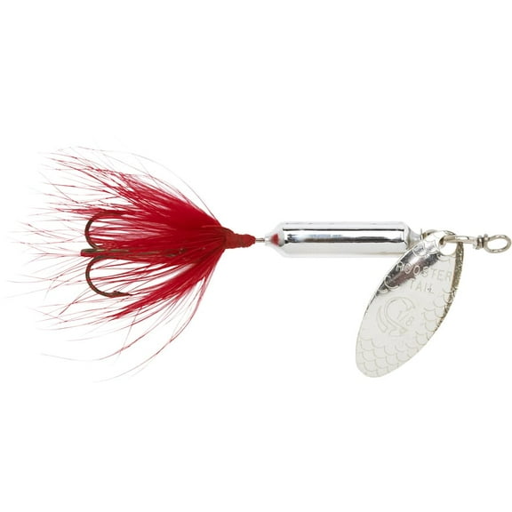 Yakima Bait Worden's Original Rooster Tail Lure, Metallic Silver, 1/8 oz.