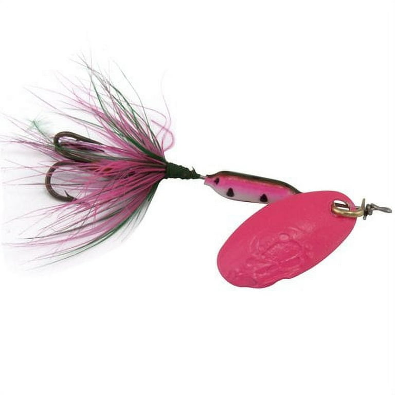 Yakima Bait Worden's Original Rooster Tail, Inline Spinnerbait Fishing Lure,  Rainbow Pink Blade, 1/24 oz. 