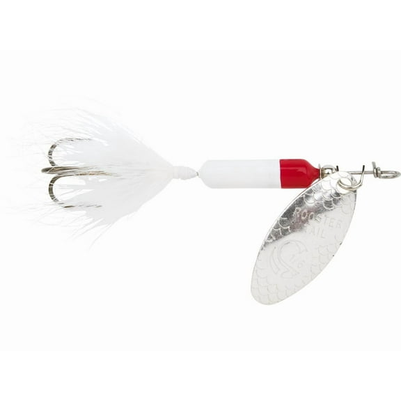 Yakima Bait Worden's Original Rooster Tail,  Inline Spinnerbait Fishing Lure, White & Red, 1/4 oz