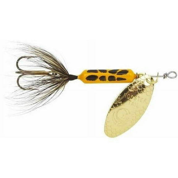 Yakima Bait Worden's Original Rooster Tail, Inline Spinnerbait Fishing Lure, Yellow Coachdog, 1/6 oz.