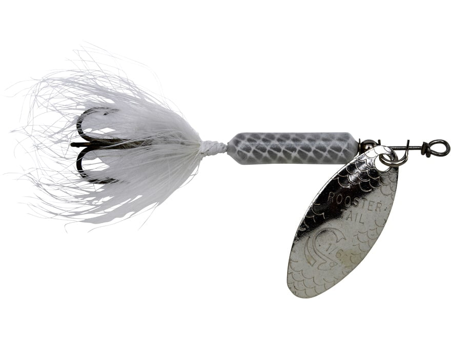 Yakima Bait Worden's Original Rooster Tail Lure, Inline Spinnerbait Fishing Lure, White, 1/24 oz.