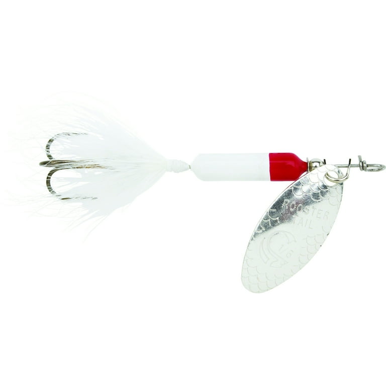 Yakima Bait Worden's Original Rooster Tail Lure, White & Red, 1/6 oz.