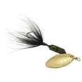 thumbnail interactive-video image 1 of Yakima Bait Worden's Original Single Hook Rooster Tail Lure, Glitter Black, 1/16 oz., 1 of 2
