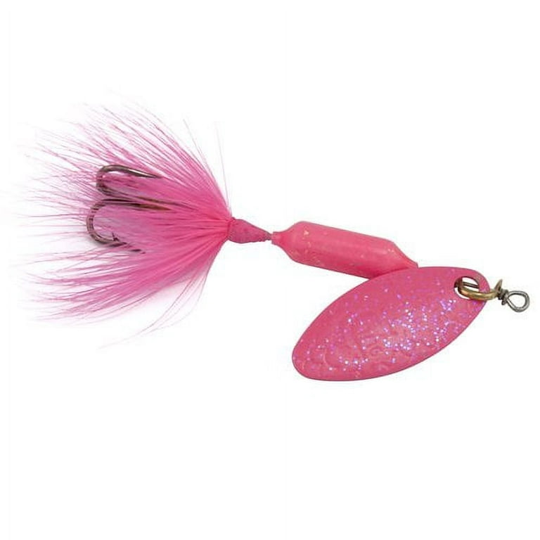 Yakima Bait Worden's Original Single Hook Rooster Tail, Inline Spinnerbait  Fishing Lure, Glitter Pink, 1/16 oz.