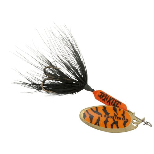 Yakima Bait Worden's Original Single Hook Rooster Tail Lure, Orange Tiger,  1/8 oz. 