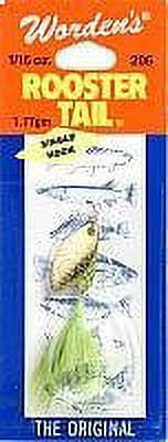 Worden's Rooster Tail In-Line Spinner – Esche Da Pesca 1/16 Oz, Amo Triplo, Colori Multicolore, Per Acqua Dolce - Foto 2