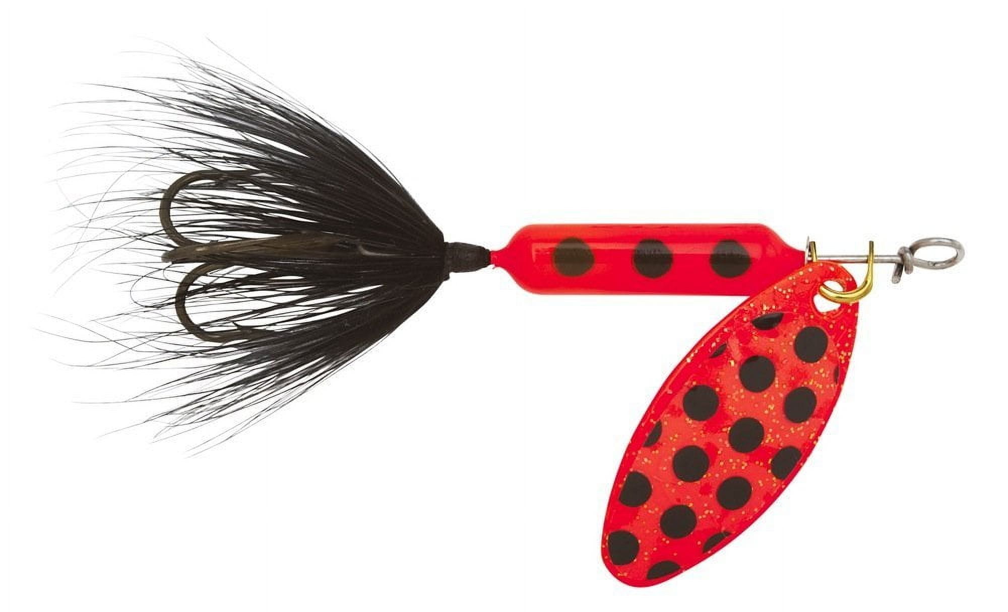 Yakima Bait Worden's Rooster Tail, Inline Spinnerbait Fishing Lure, Flame Silver, 1/6 oz.
