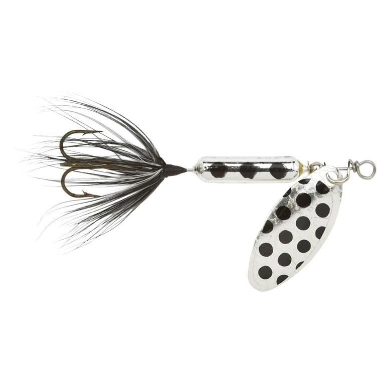 Yakima Bait Worden's Rooster Tail, Inline Spinnerbait Fishing Lure,  Metallic Silver Spot, 1/8 oz.