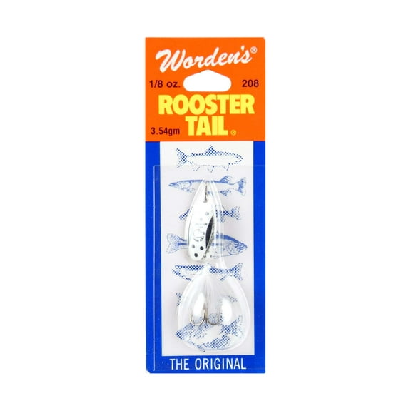 Yakima Bait Worden's Rooster Tail, Inline Spinnerbait Fishing Lure, White Dalmation, 1/8 oz.