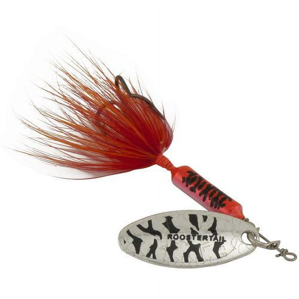 Worden 1/8 oz Rooster Tail Lure, Metallic Flame Tiger