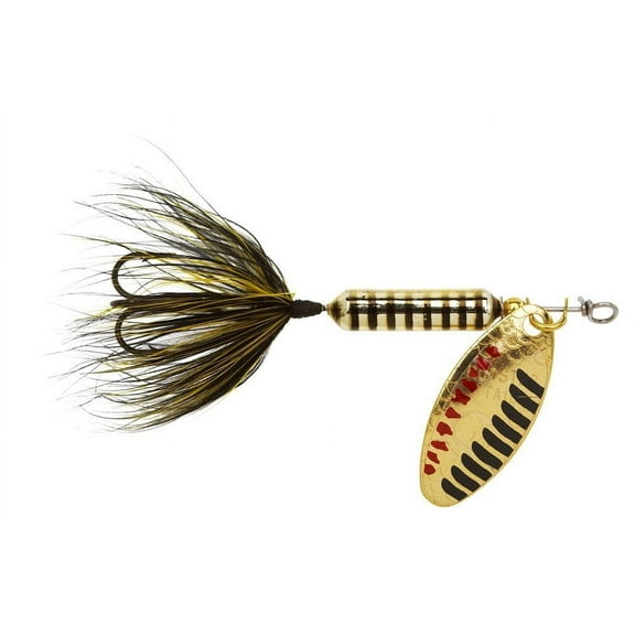 Yakima Bait Worden's Rooster Tail Lure, Metallic Gold & Black, 1/6 oz.