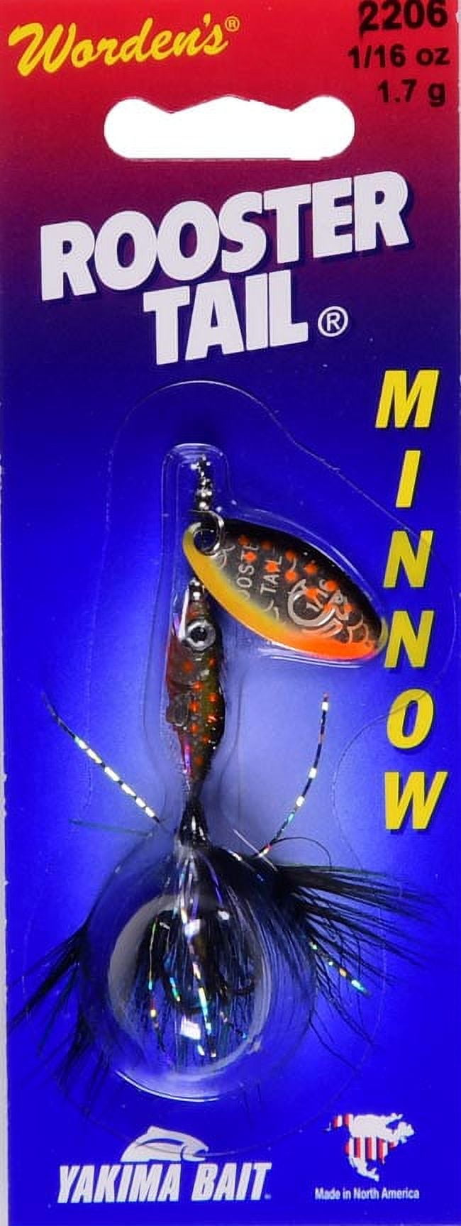 Yakima Bait Worden's Rooster Tail Minnow Fishing Lure, Brook Trout, 1/16 oz., 2206 BRKT