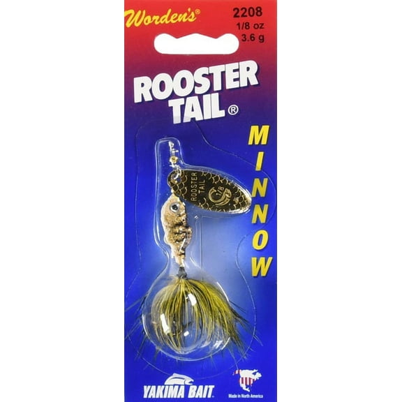 Yakima Bait Worden's Rooster Tail Minnow Fishing Lure, Perch, 1/8 oz., 2208 PERC