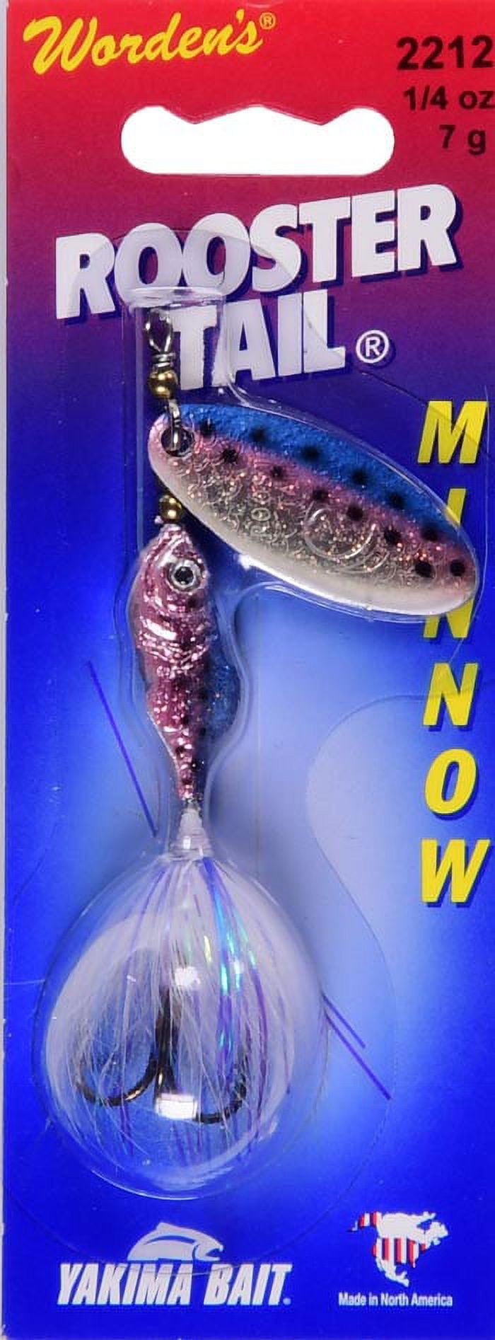 Yakima Bait Worden's Rooster Tail Minnow Fishing Lure, Rainbow Trout, 1/4 oz., 2212 RBOTRT