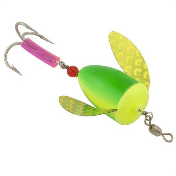 Yakima Bait Worden's Spin-N-Glo Spinning Lure, Lime Chartreuse, Size 0