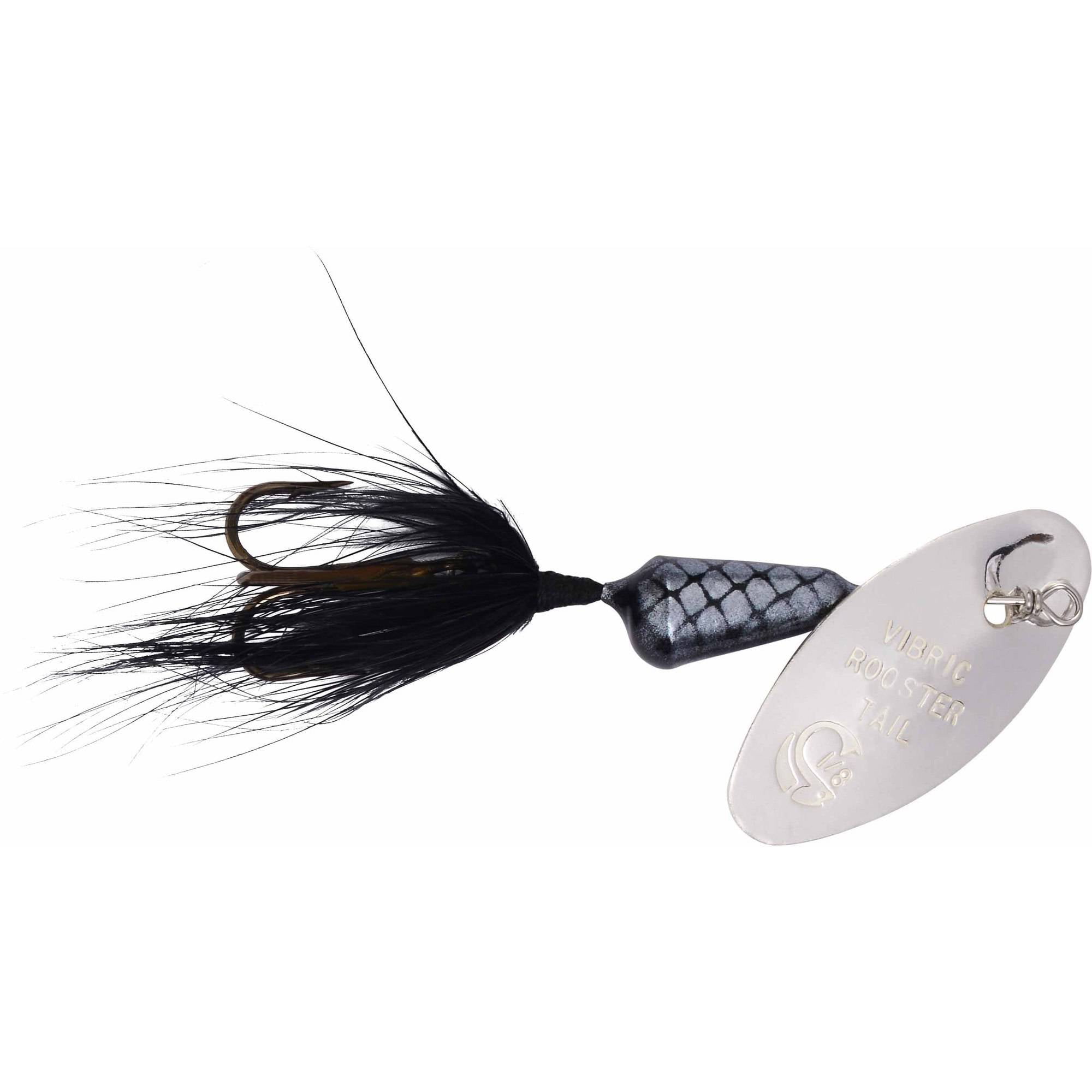 Yakima Bait Worden's Vibric Rooster Tail Lure, Black, 1/2 oz.