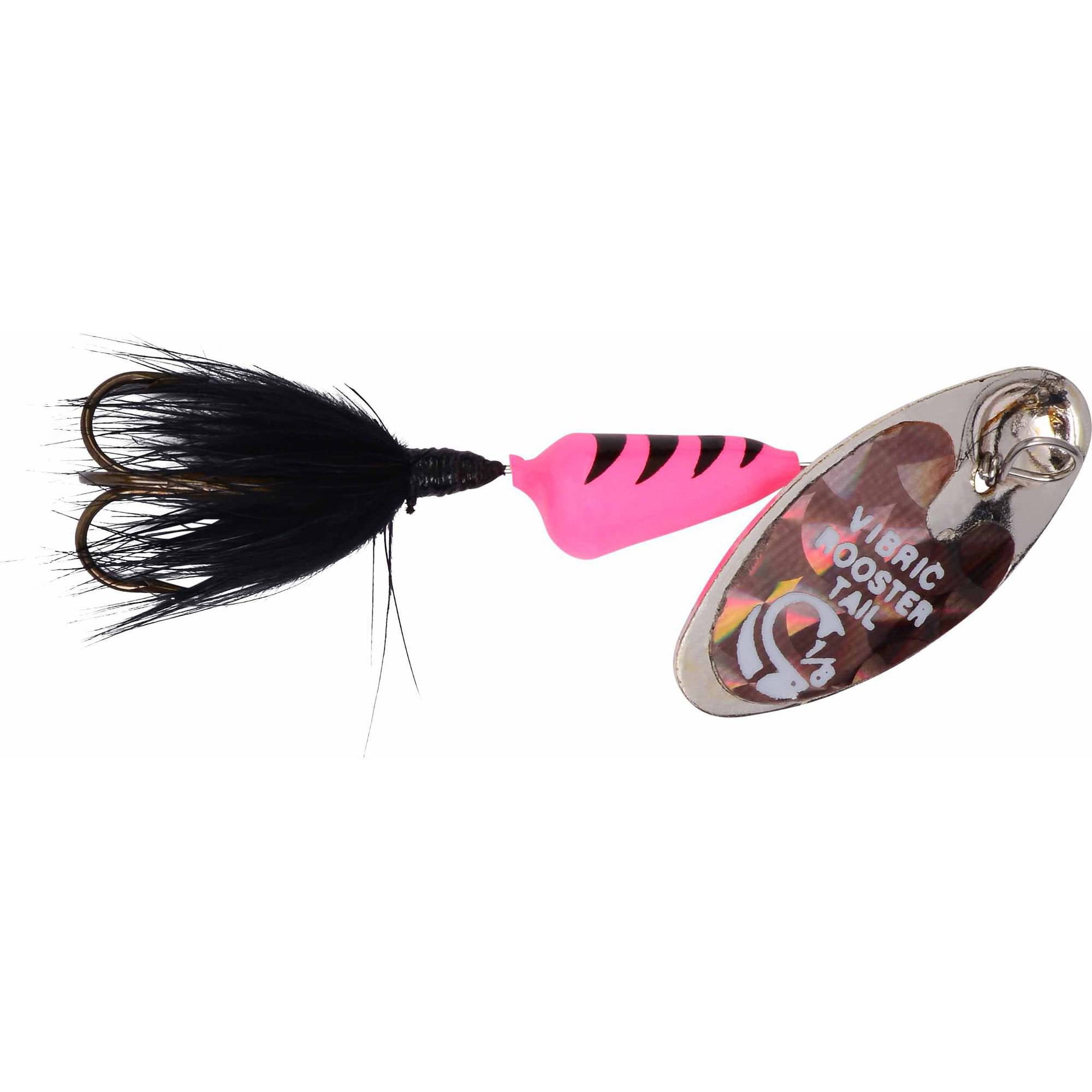 Yakima Bait Worden's Vibric Rooster Tail Lure, Pink Tiger Mylar, 1