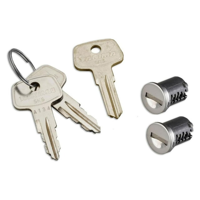 Yakima Car Rack System Component SKS Lock Core Kit with Key (2 Pack)