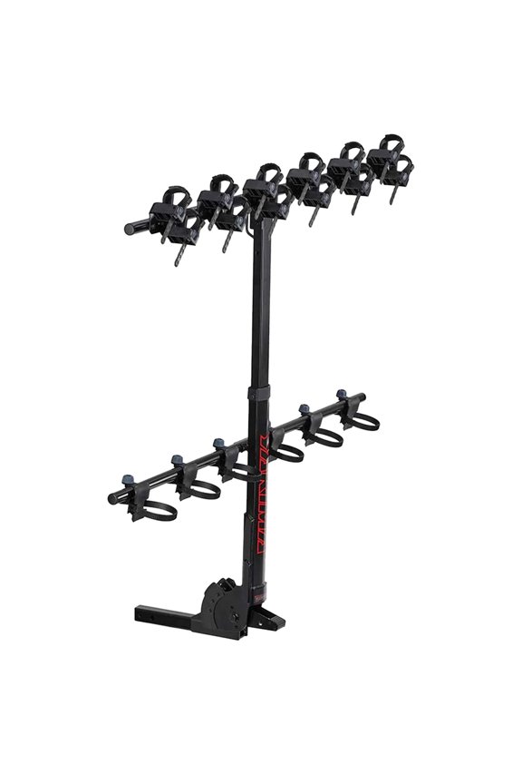 HangTight 6 Hanging Hitch Bike Rack - Fits 2 Inch Hitch, Carries 6 Bicycles